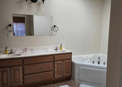 Bathroom with sink and tub